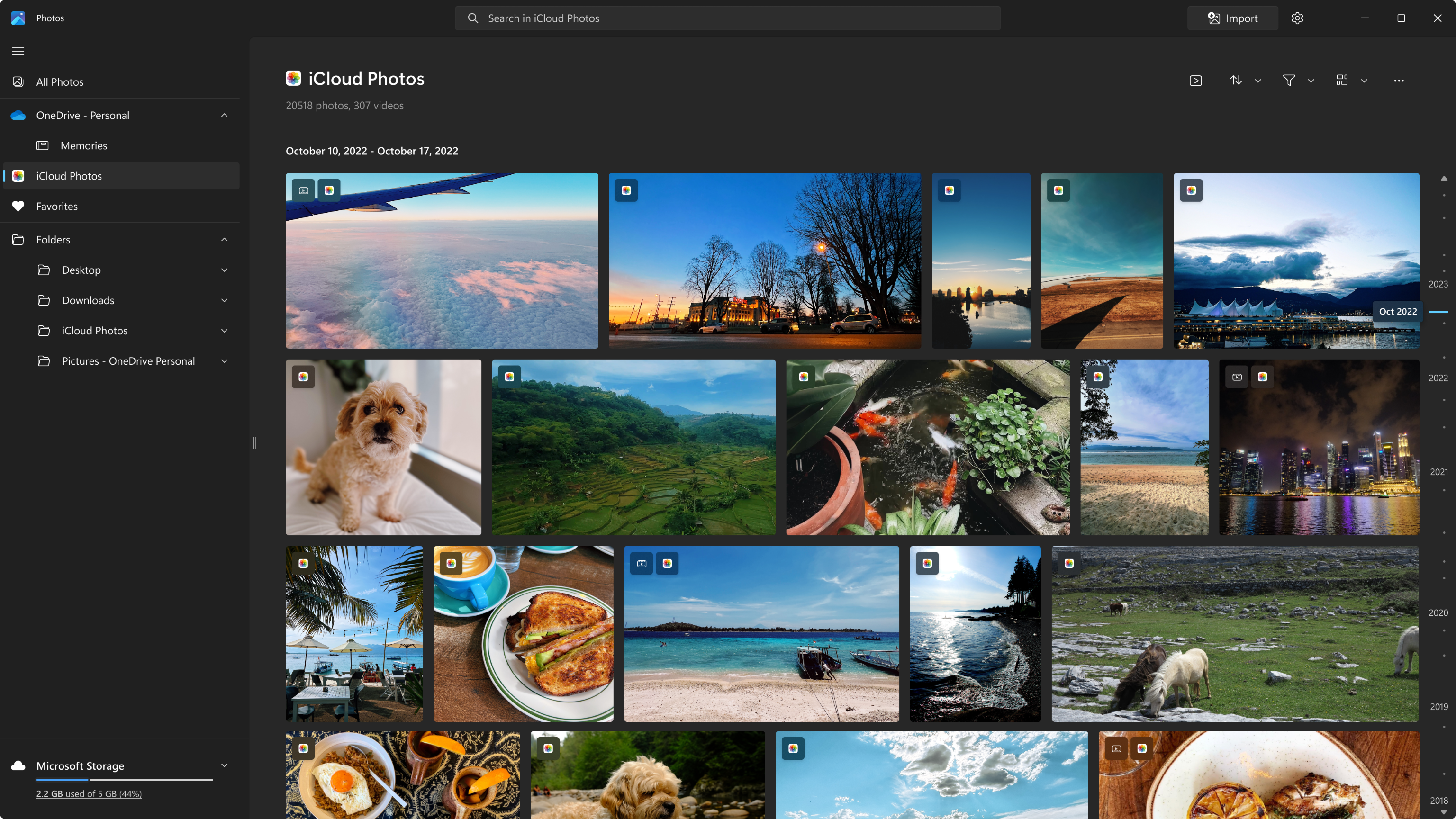 View your iCloud Photos in Microsoft Photos.