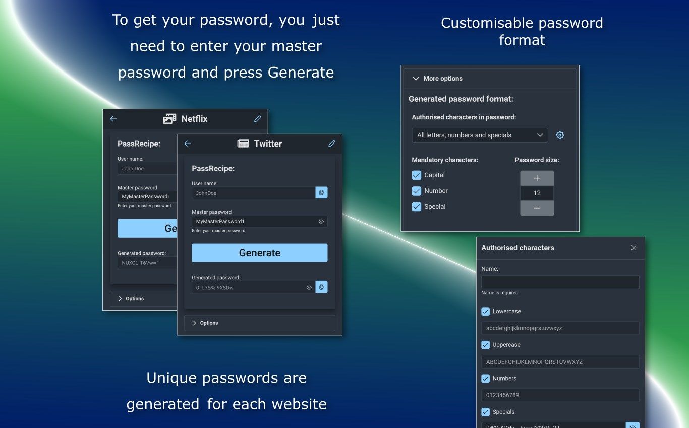 PassShake Demo - Password Manager