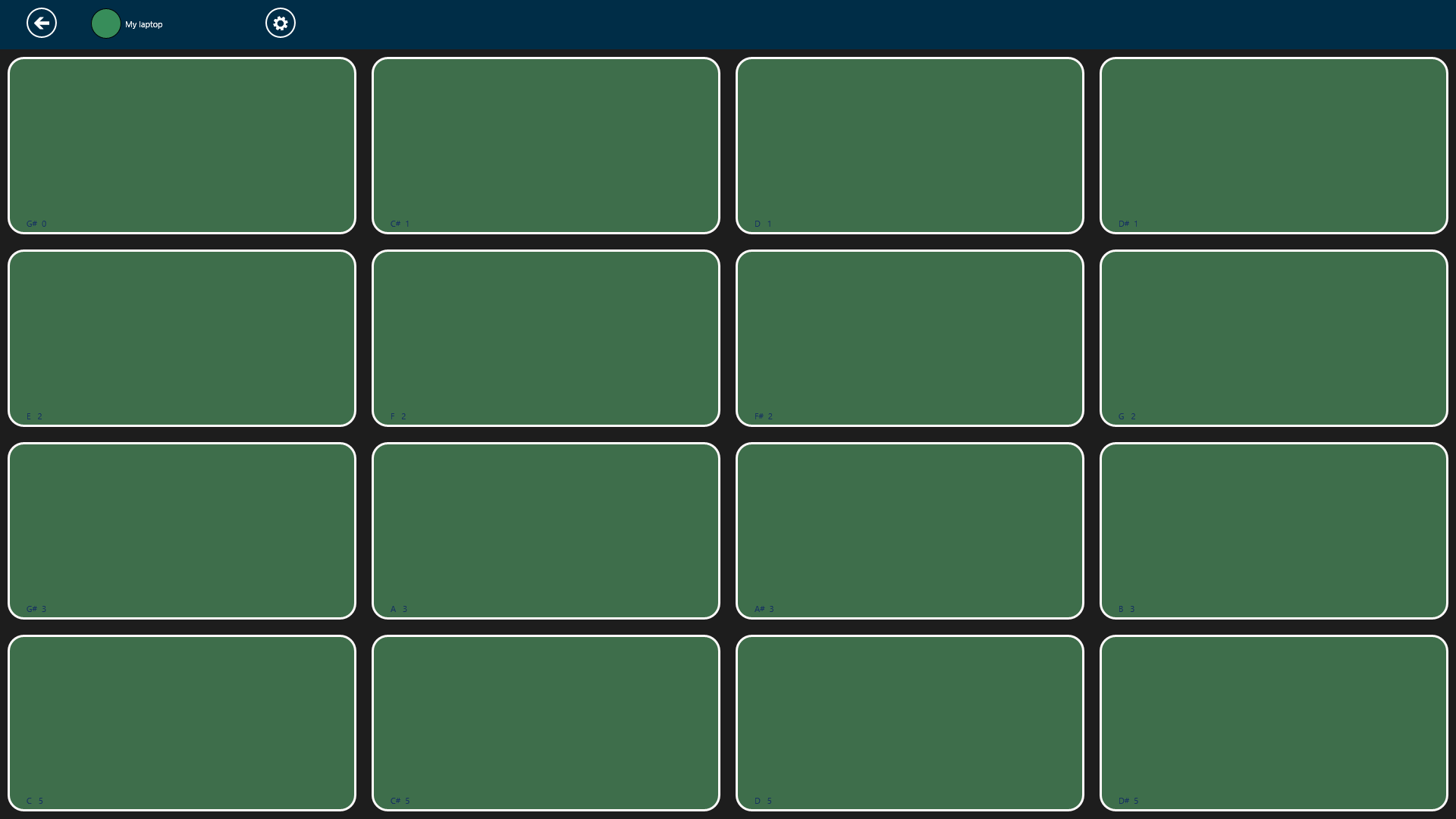 4x4 or 6x6 grid of touch pads.
