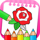 Flowers coloring book