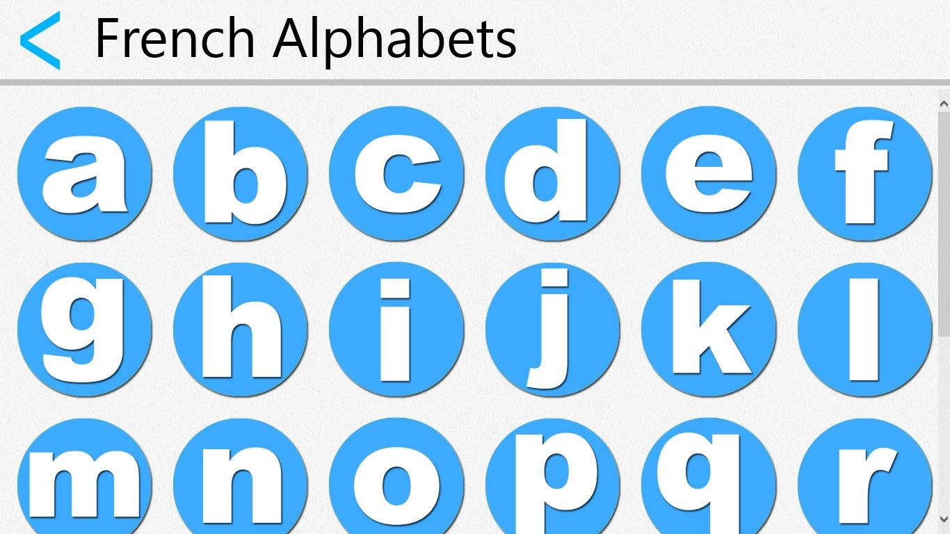 French Alphabets.