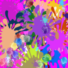 Kids Splatter Paint, Easy to Use. Rainbow Colours.
