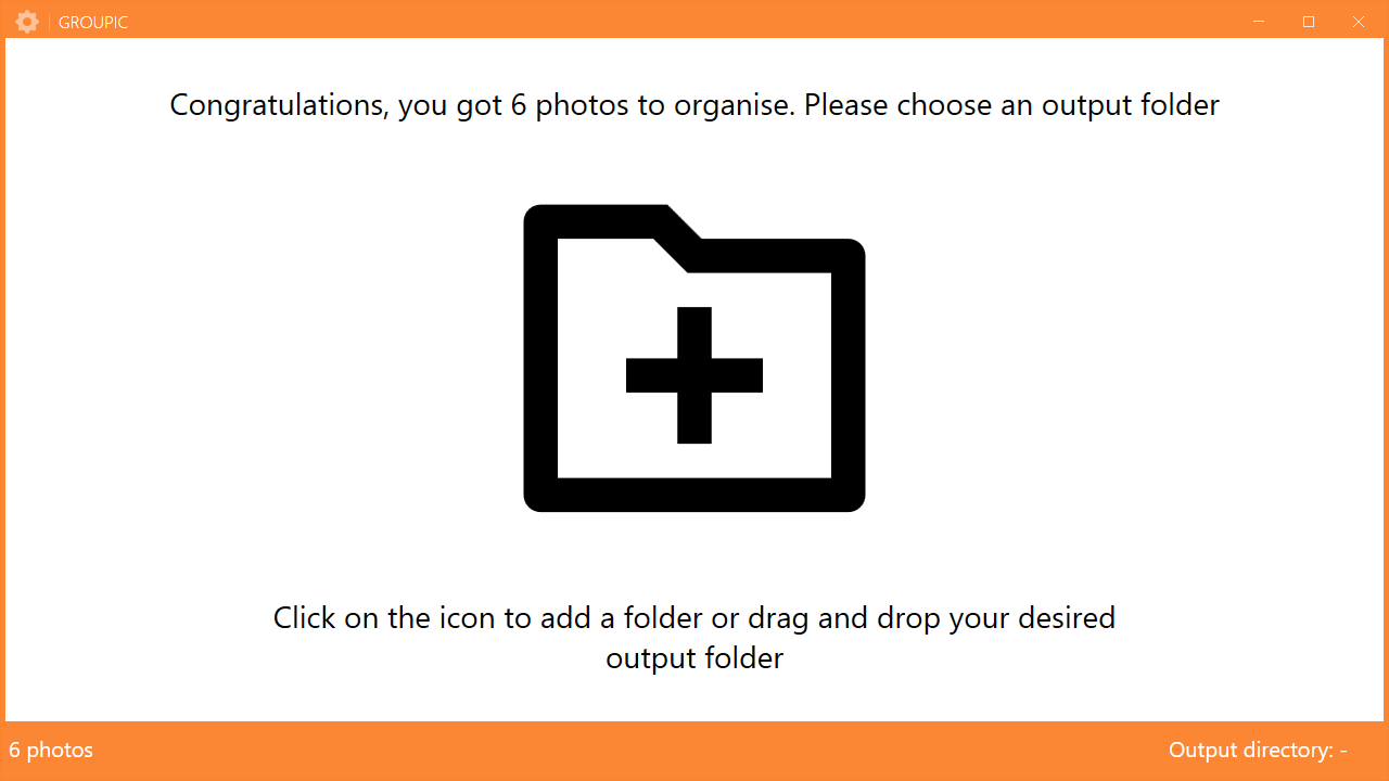 Choose your desired output folder