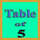 table of 5