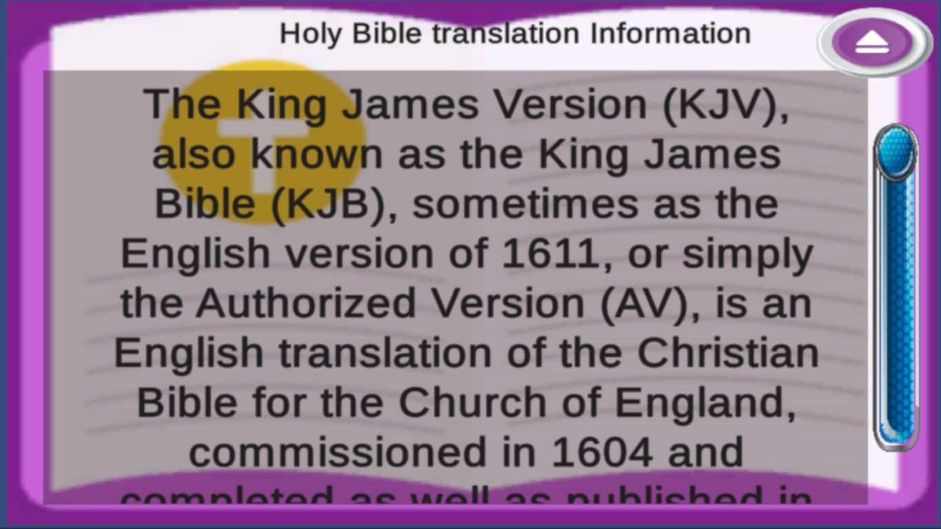 HOLY BIBLE Translation KJV
