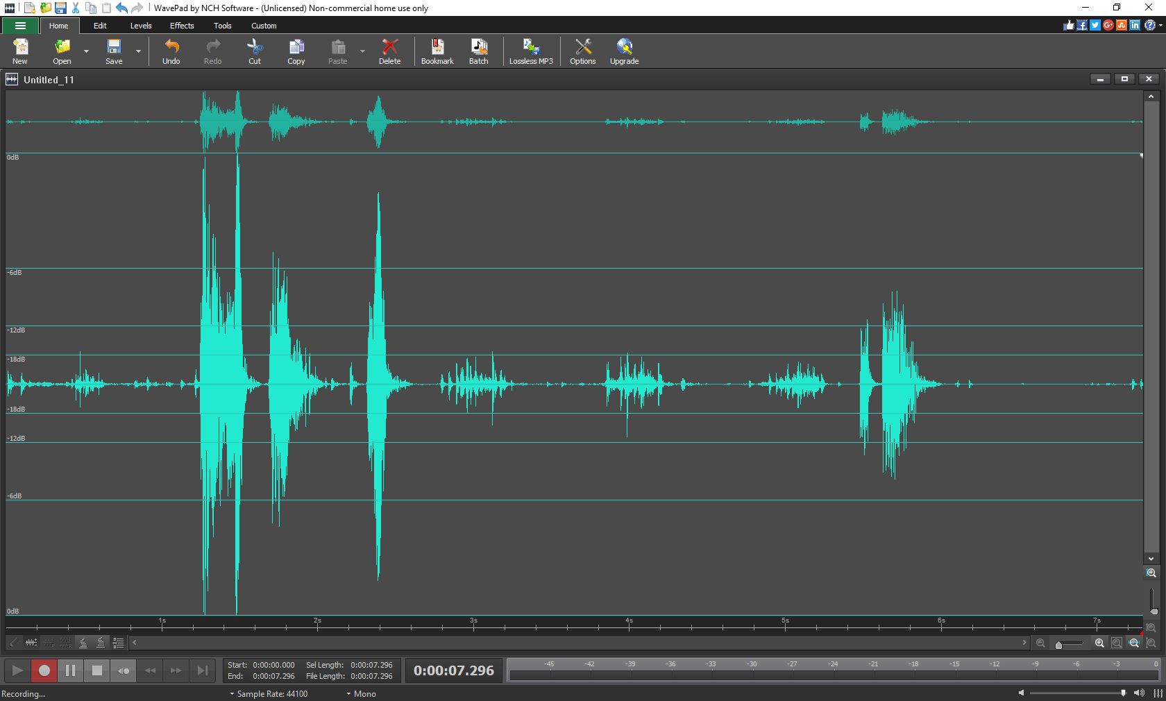 Intuitive audio editing UI