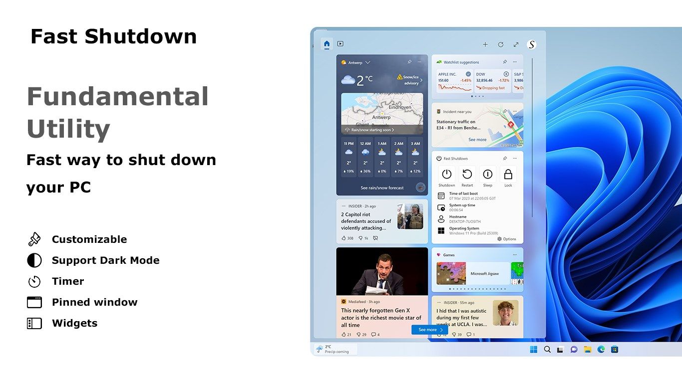Fast Shutdown for Windows 11