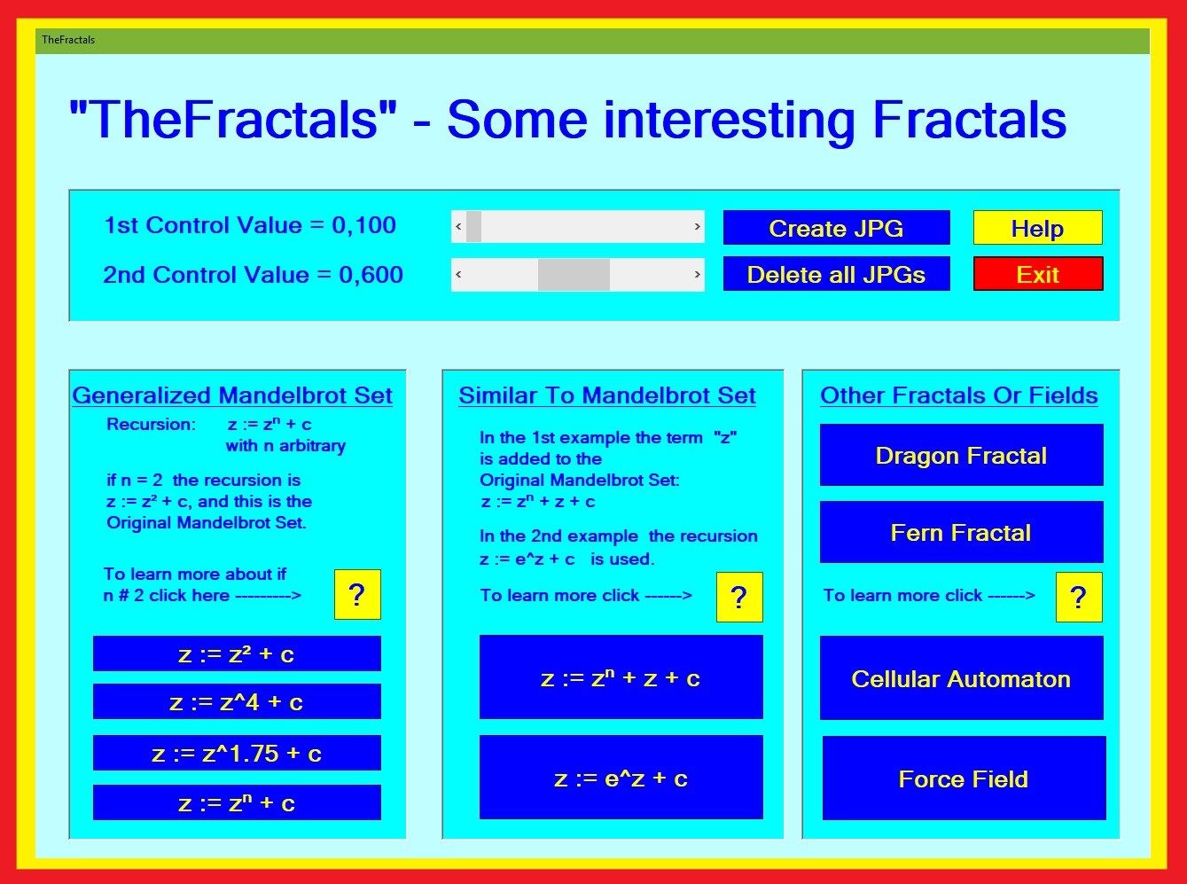 TheFractals - Some interesting fractals