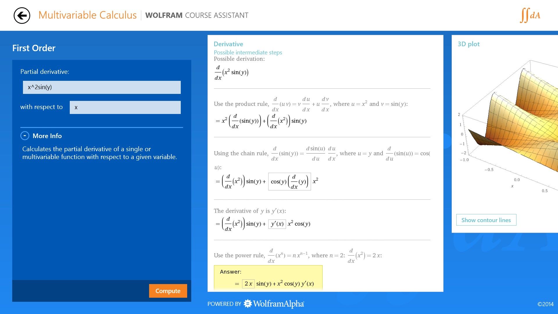 Follow the step-by-step solution to see answers to specific functions.