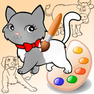 Coloring Pets. Drawing desk for Kids