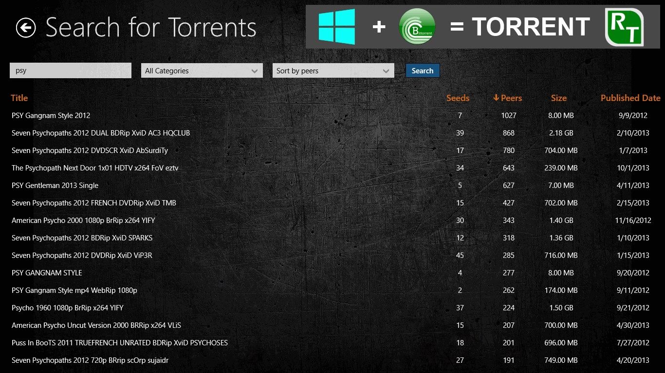 Search for torrents on 30+ trackers without leaving Torrent RT