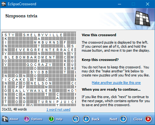 In seconds, EclipseCrossword builds a custom crossword puzzle just for you.