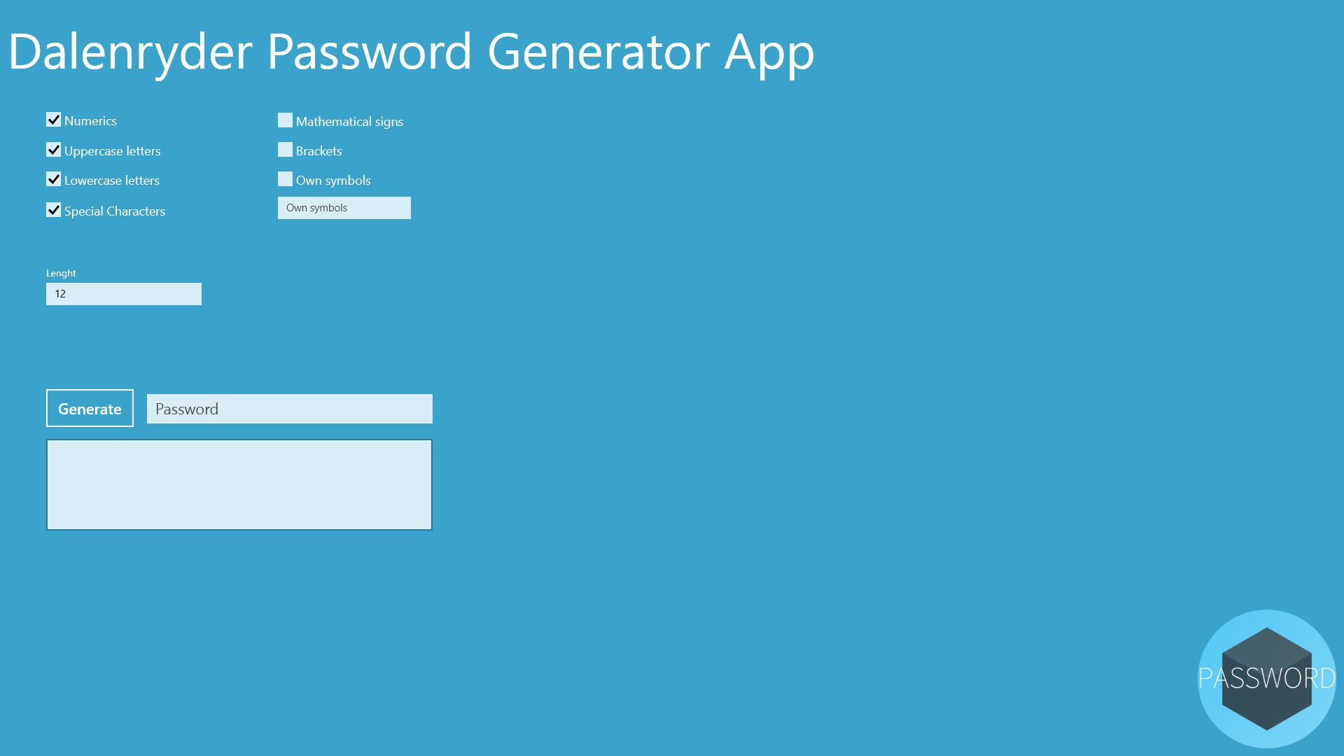 Generate safe passwords
