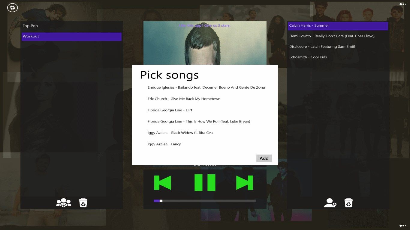 Quickly create and manage playlists from the Playlist screen