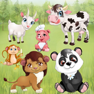 Animals for Toddlers and Kids : puzzle games with pets and wild animals ! Educational Game