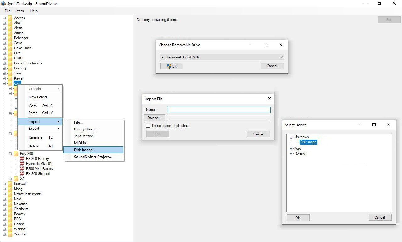 Importing data from a removable drive (requires elevation)