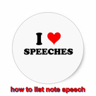 How to List Note Speech
