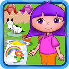 Dora's flowers planting garden free games for kids and preschool toddler