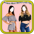 Women Short Sleeve Crop Tops