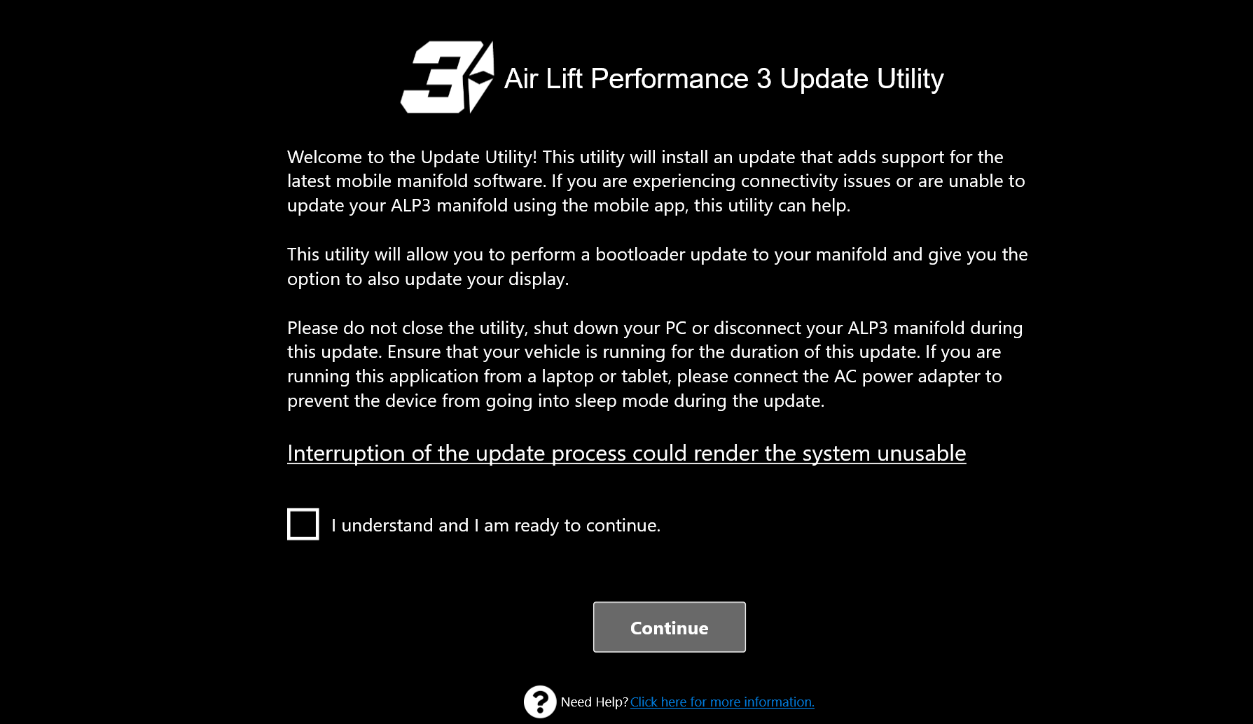 Air Lift Performance 3 Update Utility