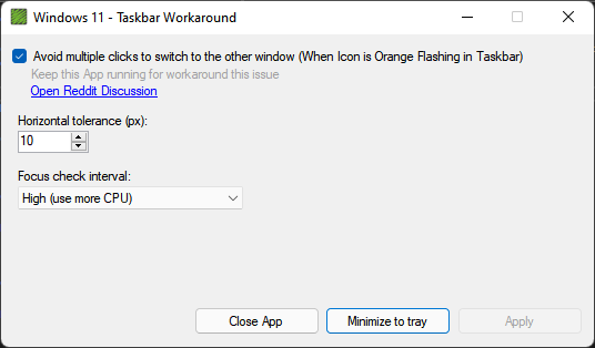 Taskbar Bug Fix for Windows 11