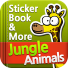 Jungle Animals Sticker Book, Flashcard and More
