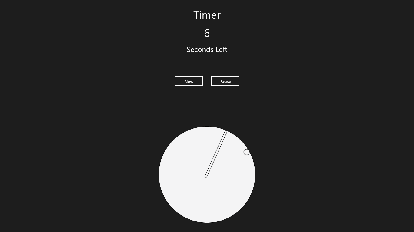 When the timer starts, you can pause/continue it.