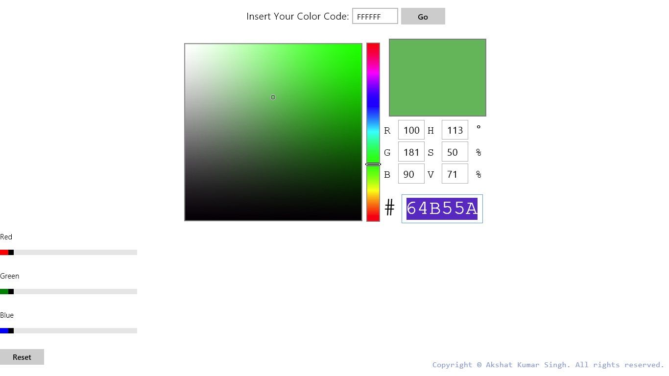 Choose RGB From Palette