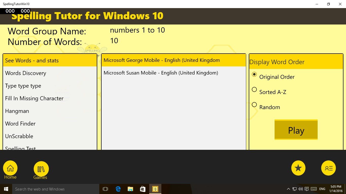 Spelling Tutor for Windows 10