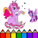 Coloring Book Pony for kids