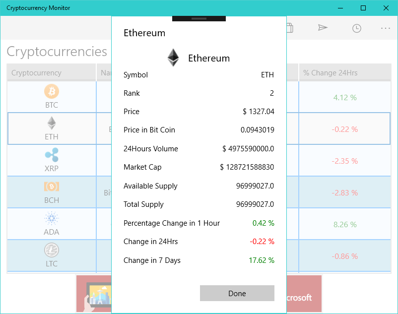 Cryptocurrency Tracker