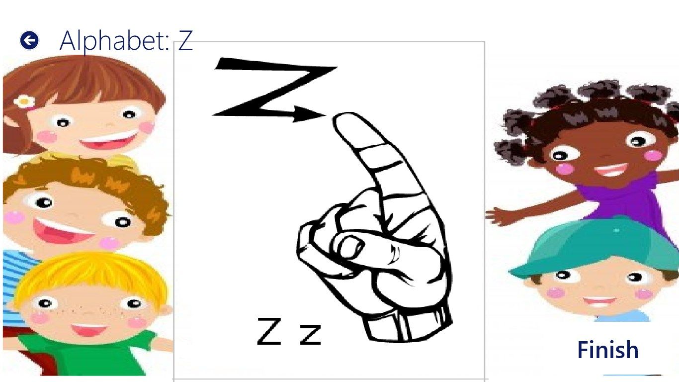 This one how to depict alphabet "Z" using your hand