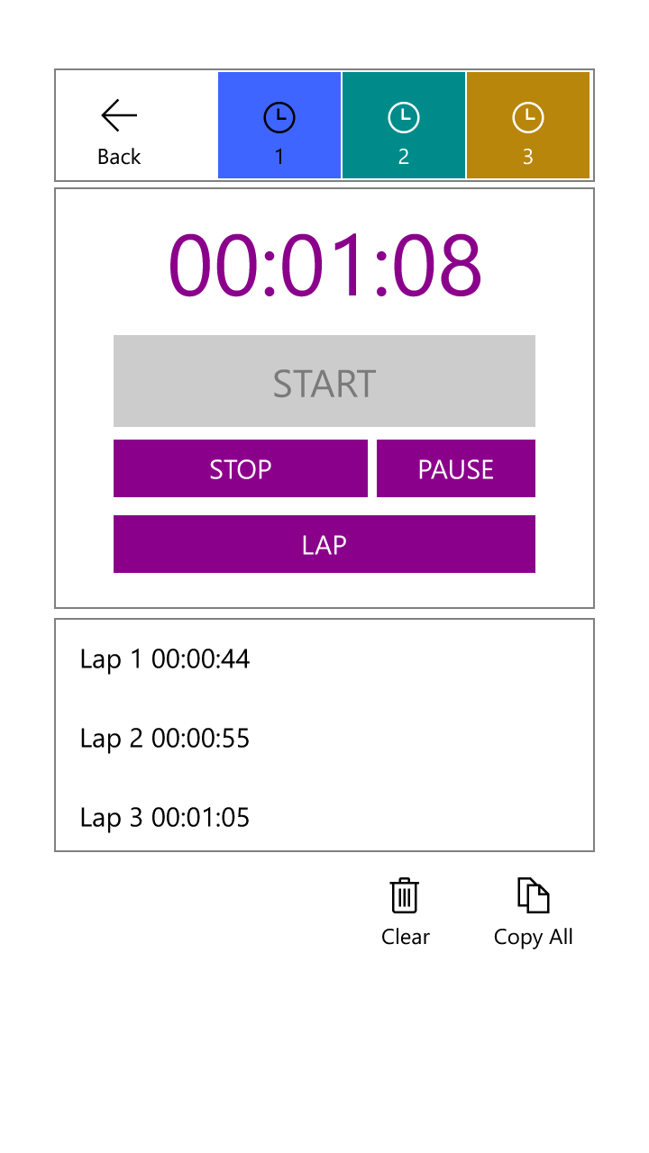 Stopwatch with Lap Times