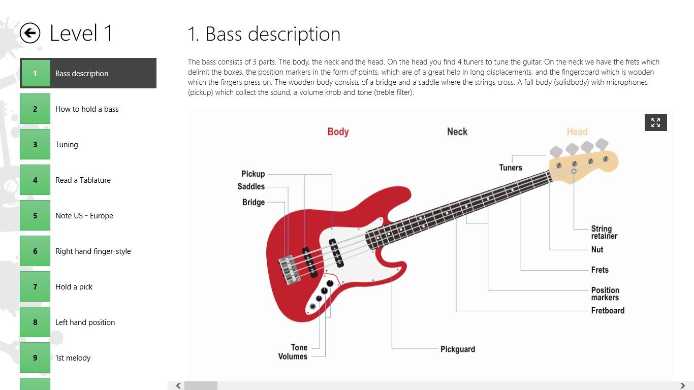 Level 1-1 : Bass Description