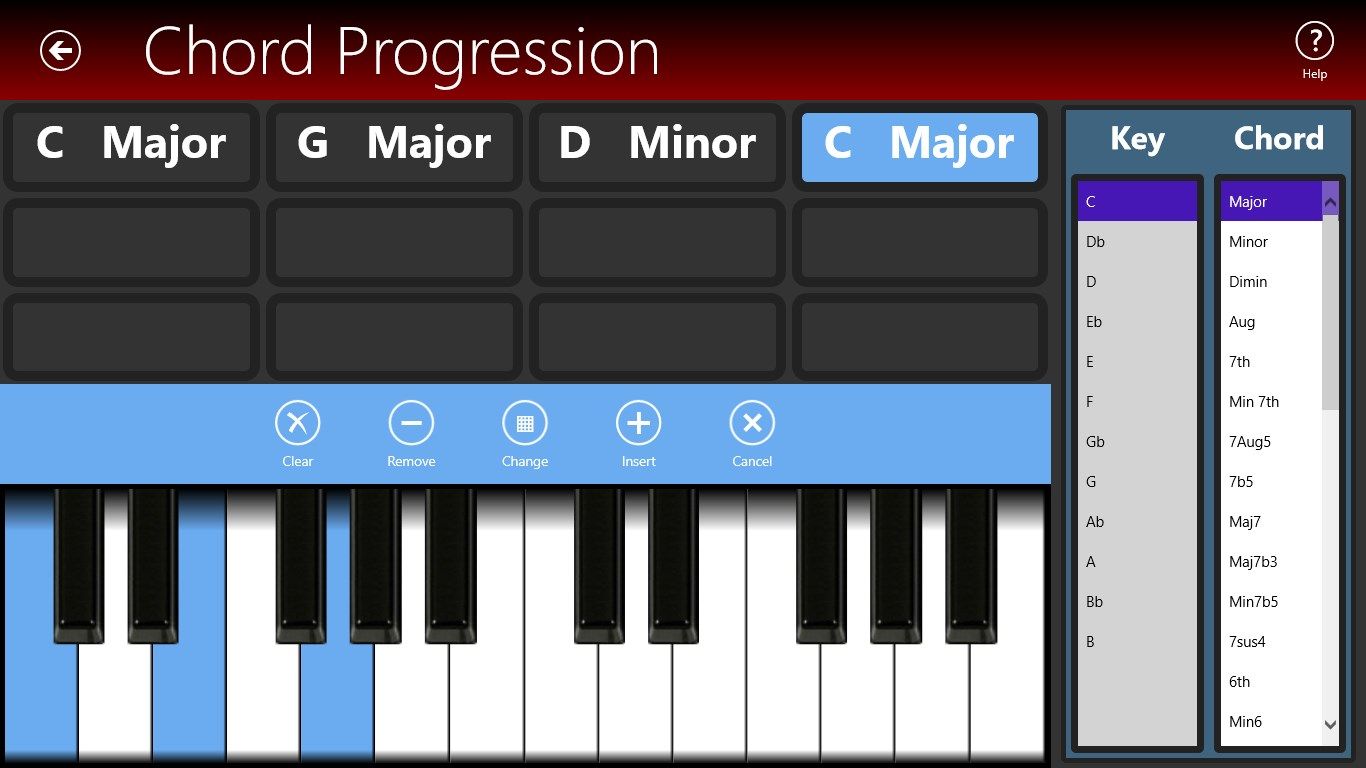 Easily edit any chord progression