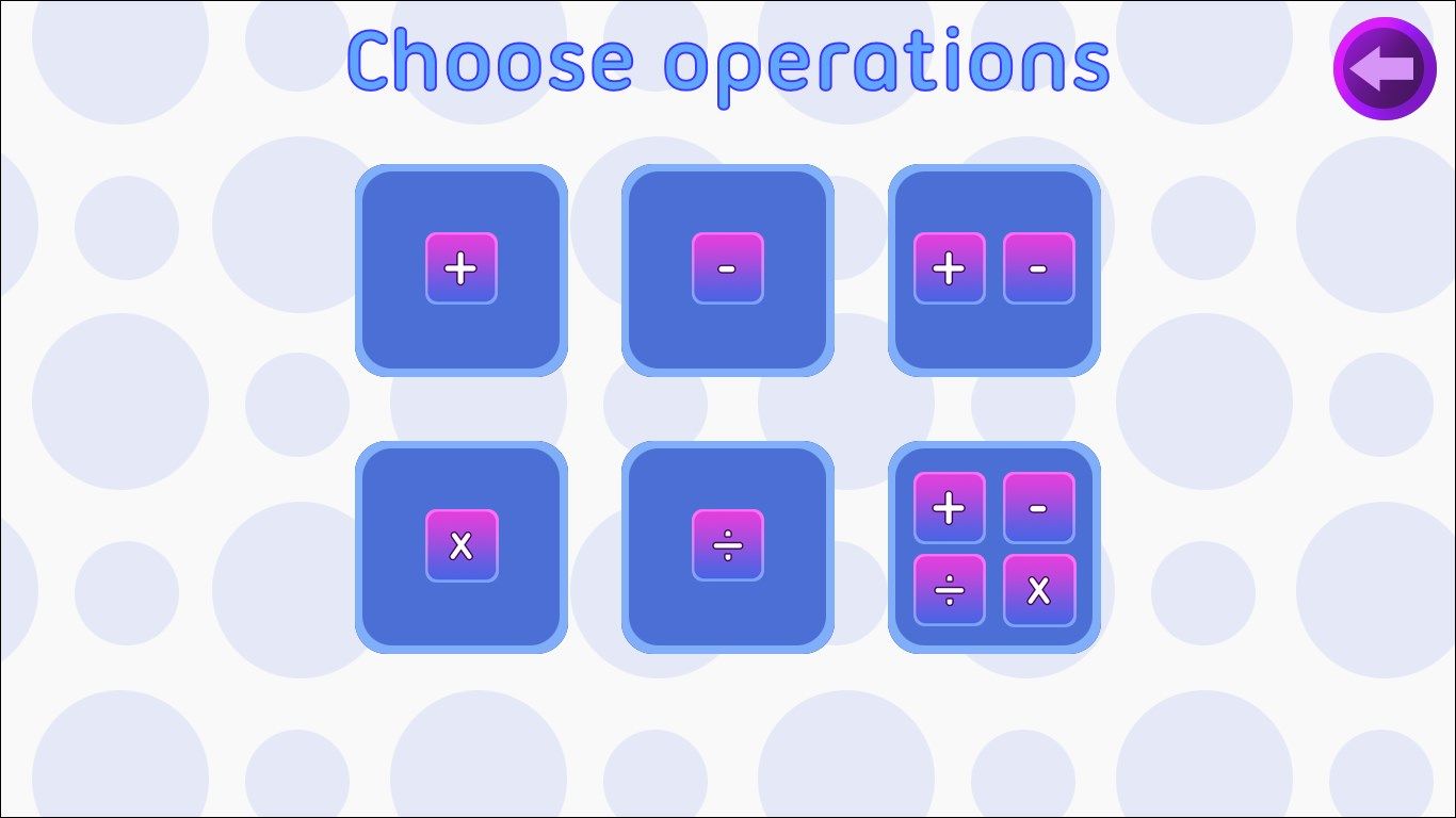 Math operation screen