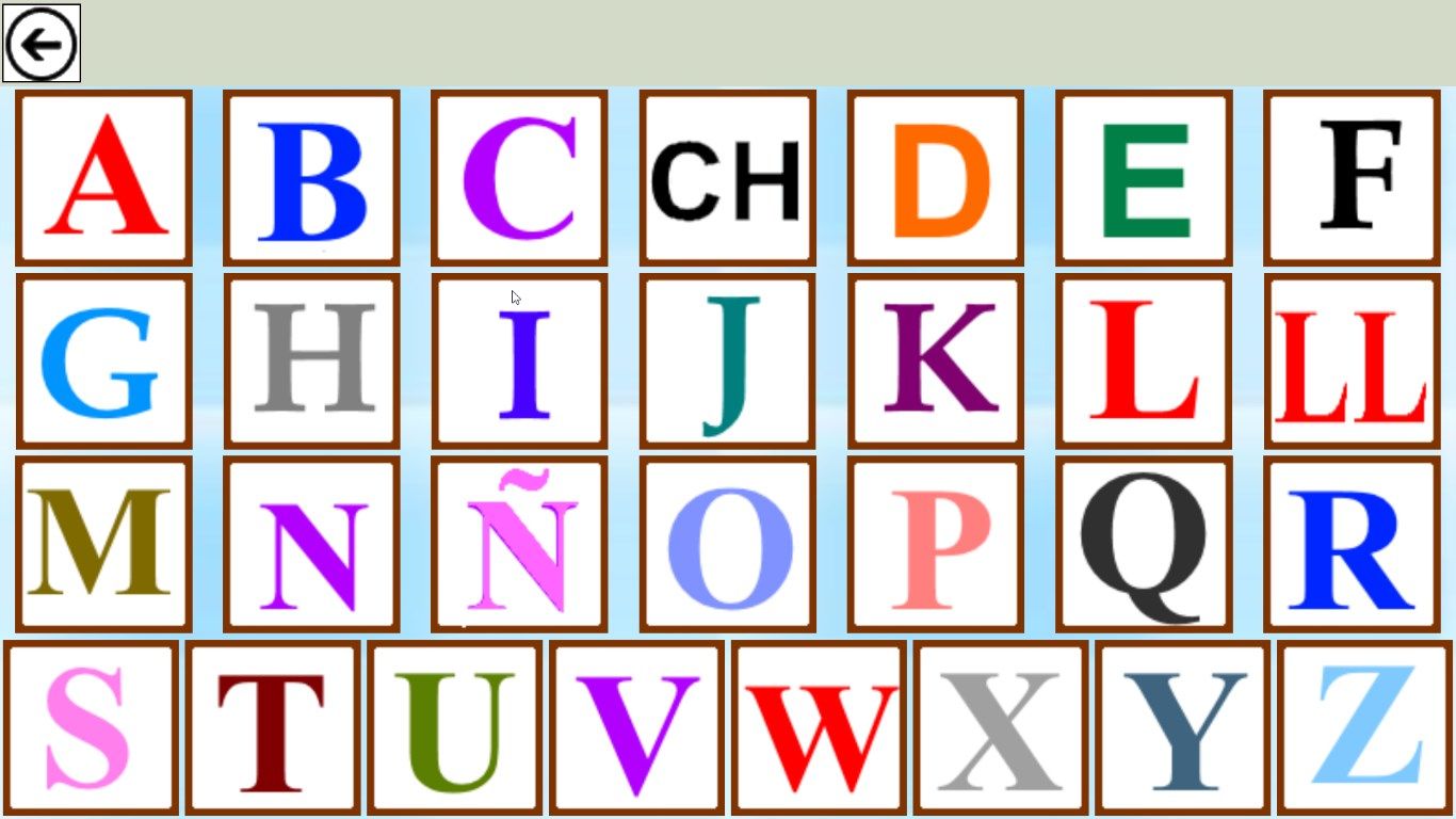 all letters of alphabet