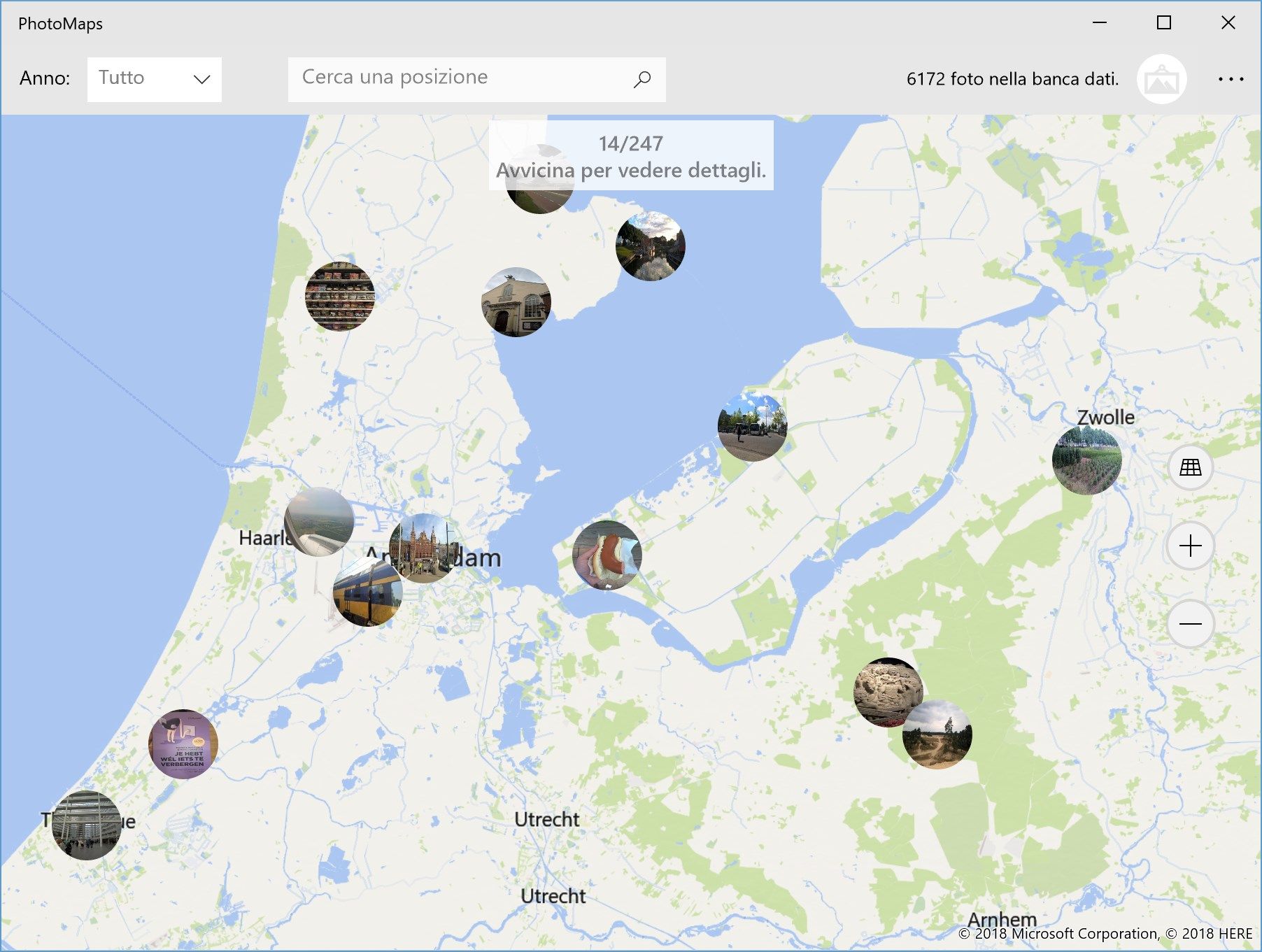 See all your photos on a map, exactly where you took them.