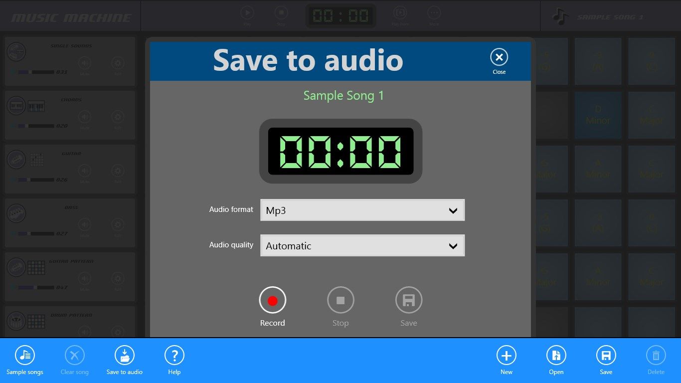 Save any song to MP3, MP4 or WMA