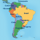 Map of south america
