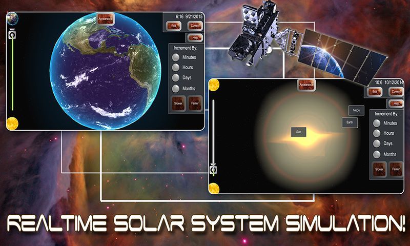 Living Solar System 3D - Live Earth Moon and Sun