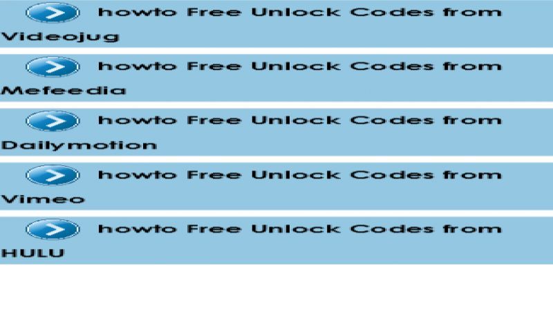 howto Free Unlock Codes
