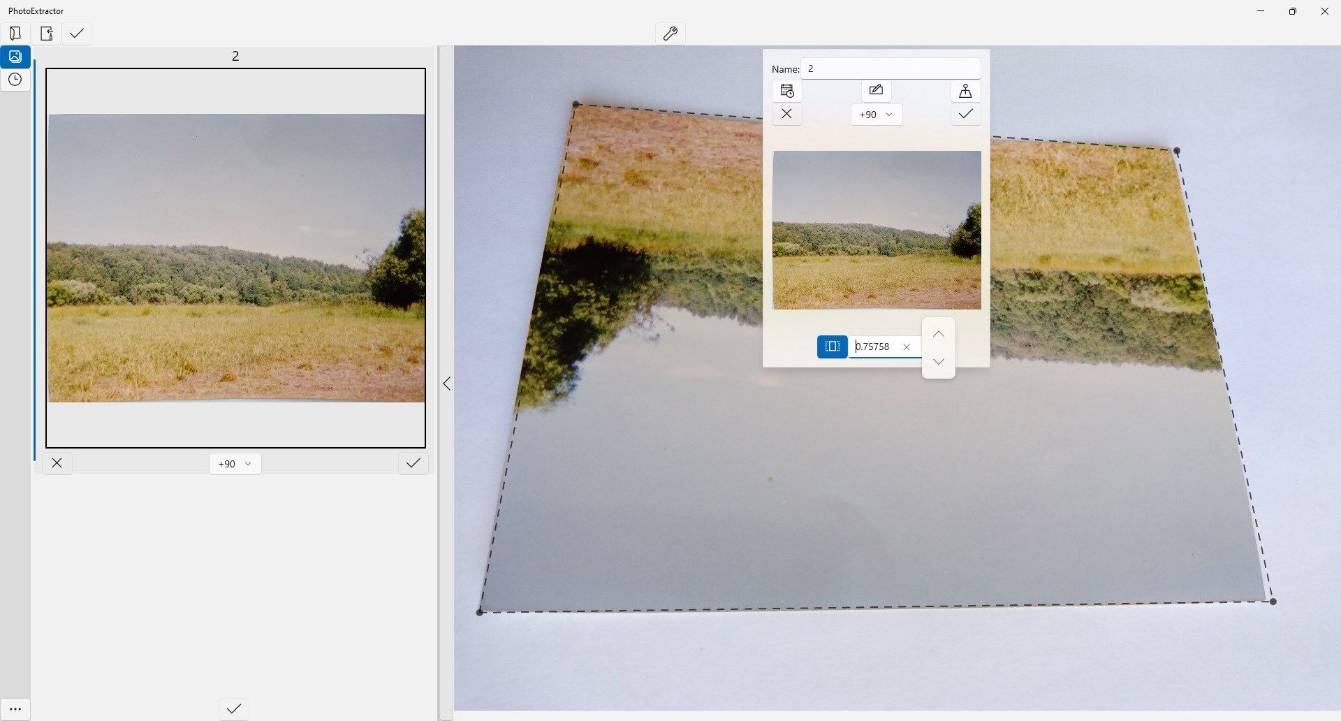 photo ratio in 'Quad' workflow