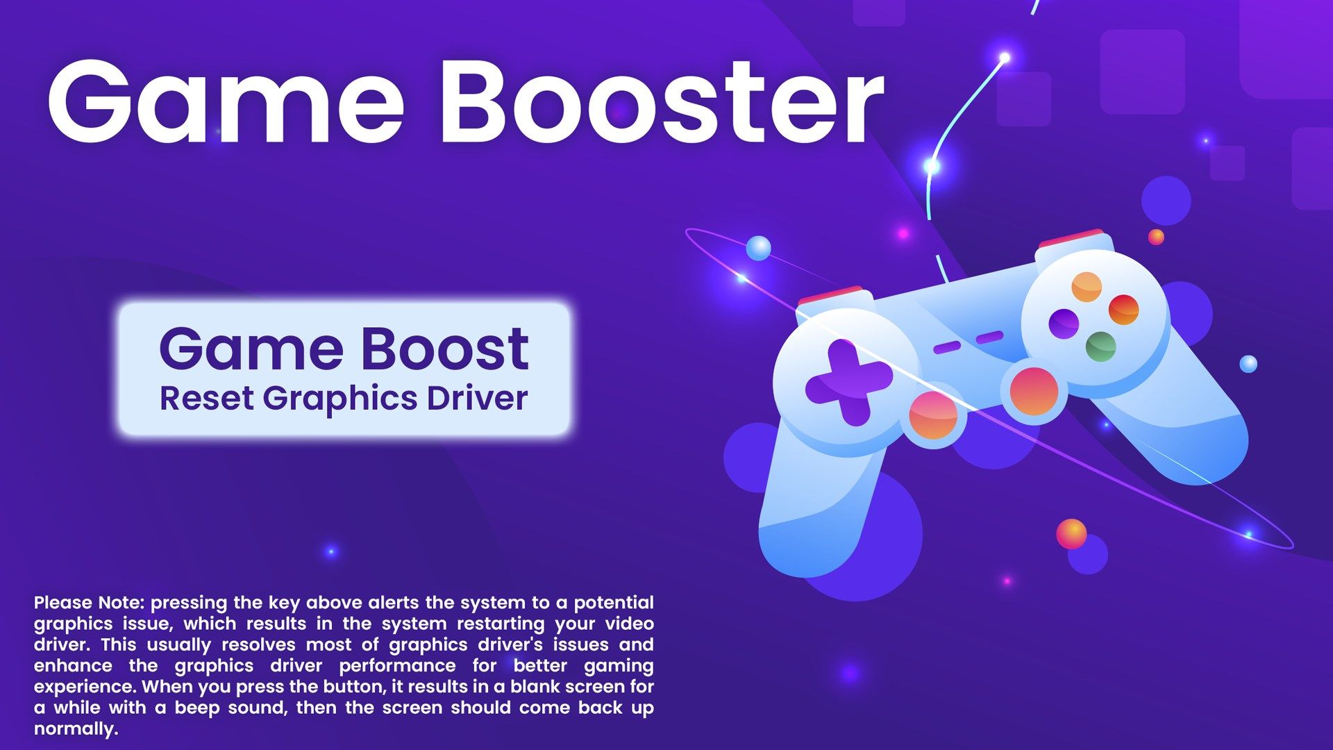 Game Booster - Graphics Driver Reset