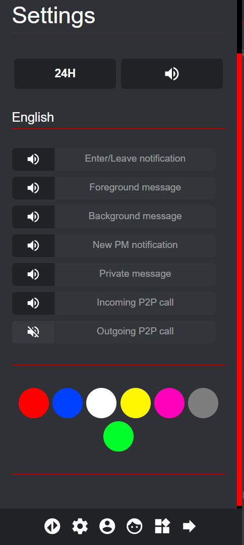 Chat room colours