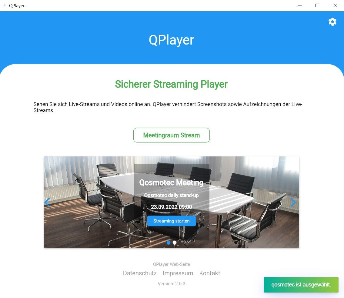 QPlayer Sicherer Streaming Player