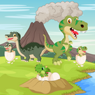 Dinosaurs game for Toddlers and Kids : discover the jurassic world of dinos !