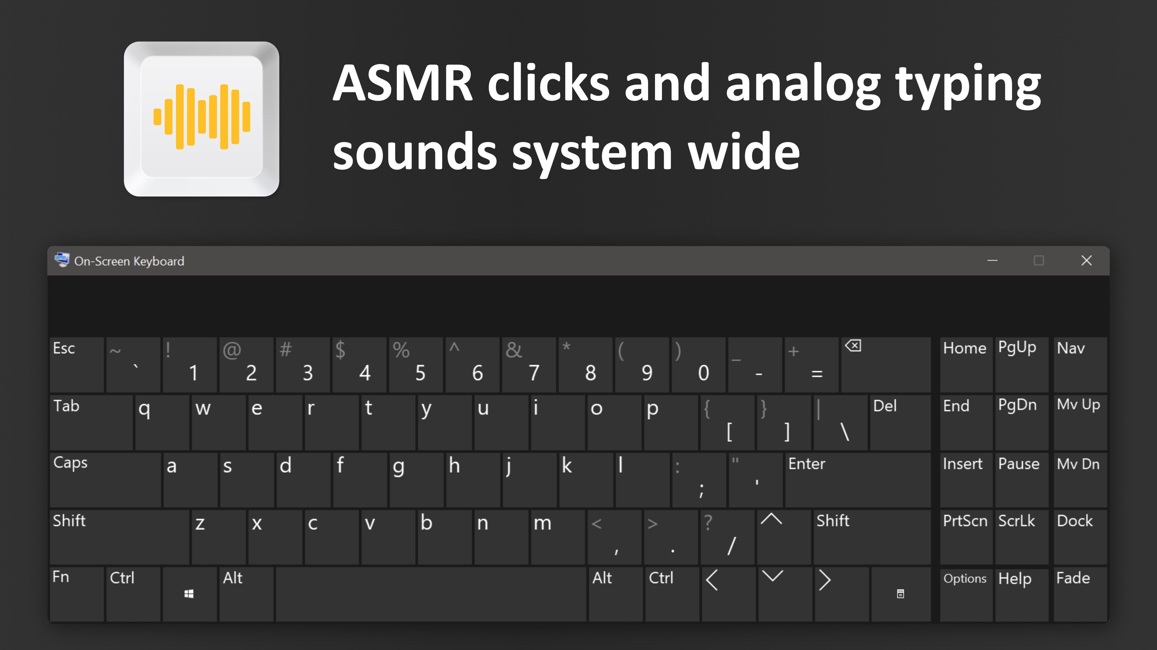 ASMR typing sounds