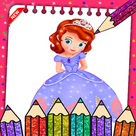 Glitter Coloring Book Princess