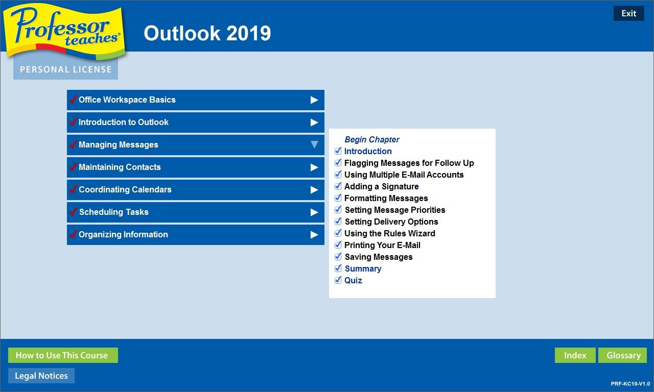 This complete and comprehensive training will teach you all of the features of Outlook 2019.